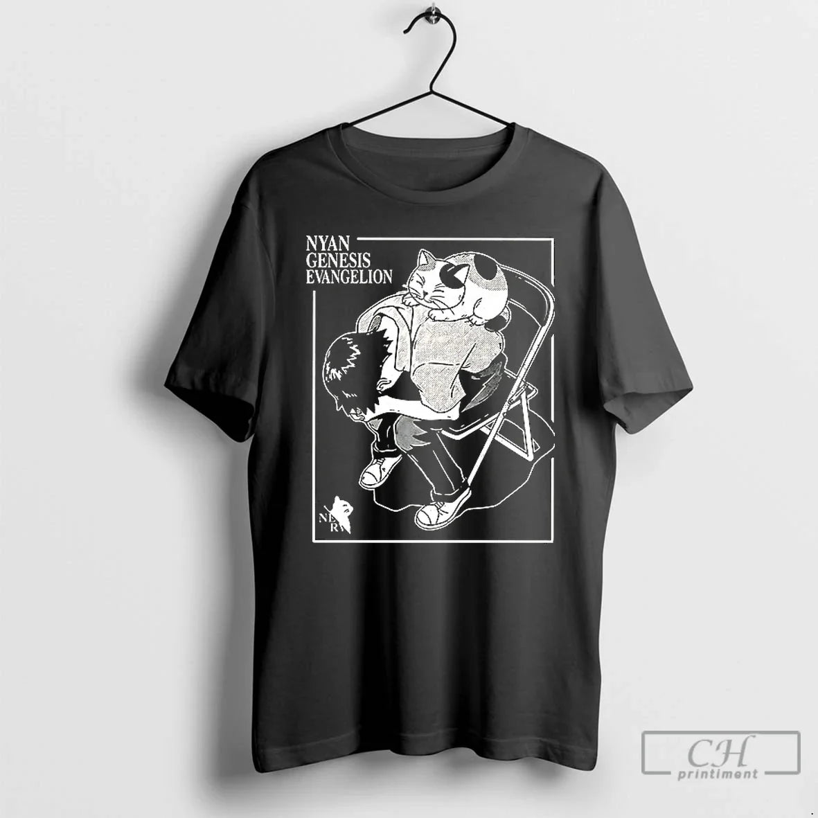 Nyan Genesis Evangelion T Shirts Tee Stylish Style