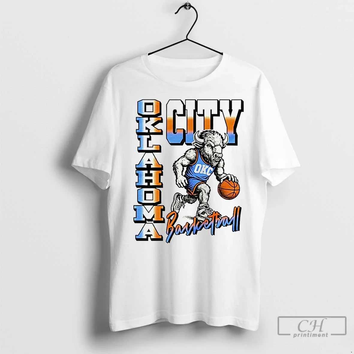 Oklahoma City Thunder Mascot Post Moves Basketball Tee Vintage Gift