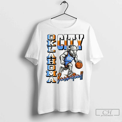 Oklahoma City Thunder Mascot Post Moves Basketball Tee Vintage Gift