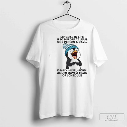 Penguin My Goal Life Is To Piss Off Least One Person Sweatshirt Retro