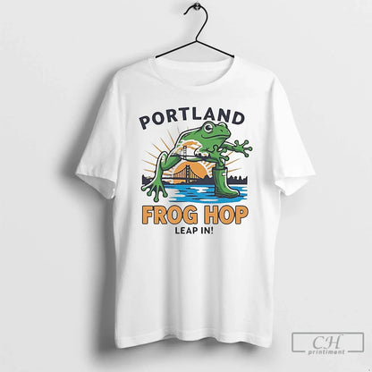 Portland Frog Hop Leap T Shirts Shirt Trendy Look