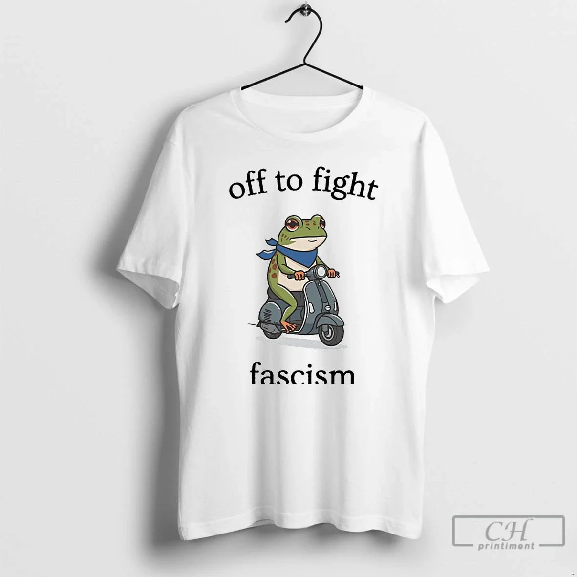 Portland Frog Off To Fight Fascism T Shirts Tee Premium Art