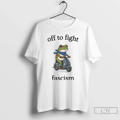 Portland Frog Off To Fight Fascism T Shirts Tee Premium Art