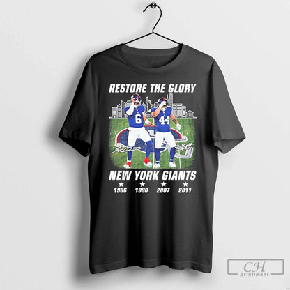 Re Glory Jaxson Dart And Cam Skattebo New York Giants T Shirts