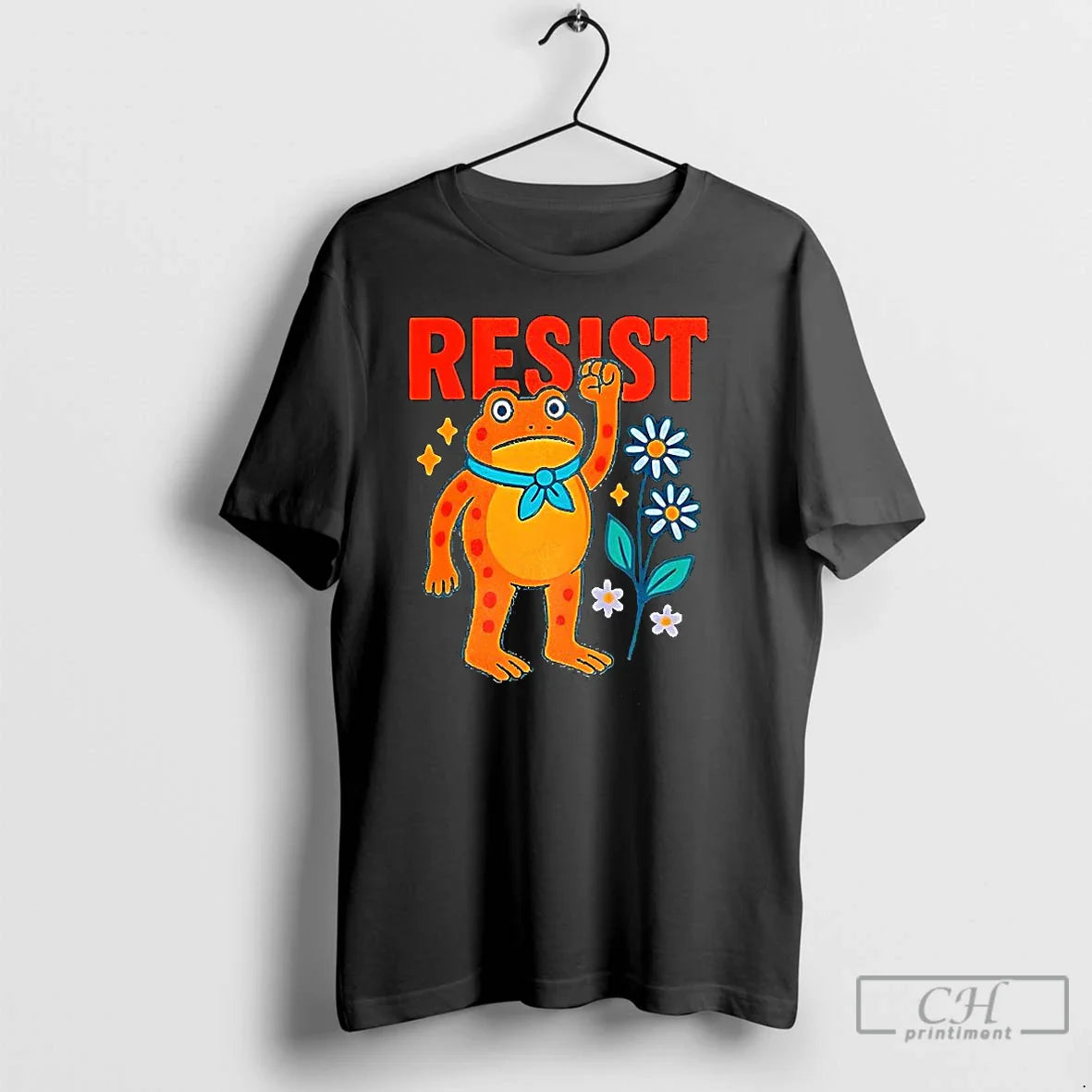 Resist Portland Frog Flower T Shirts Shirt Authentic Apparel