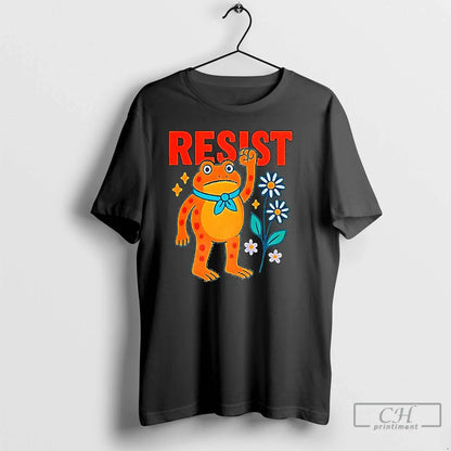 Resist Portland Frog Flower T Shirts Shirt Authentic Apparel