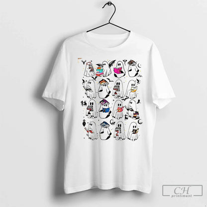 Ghost Book Bookish Ghost Tee Designer Fashion