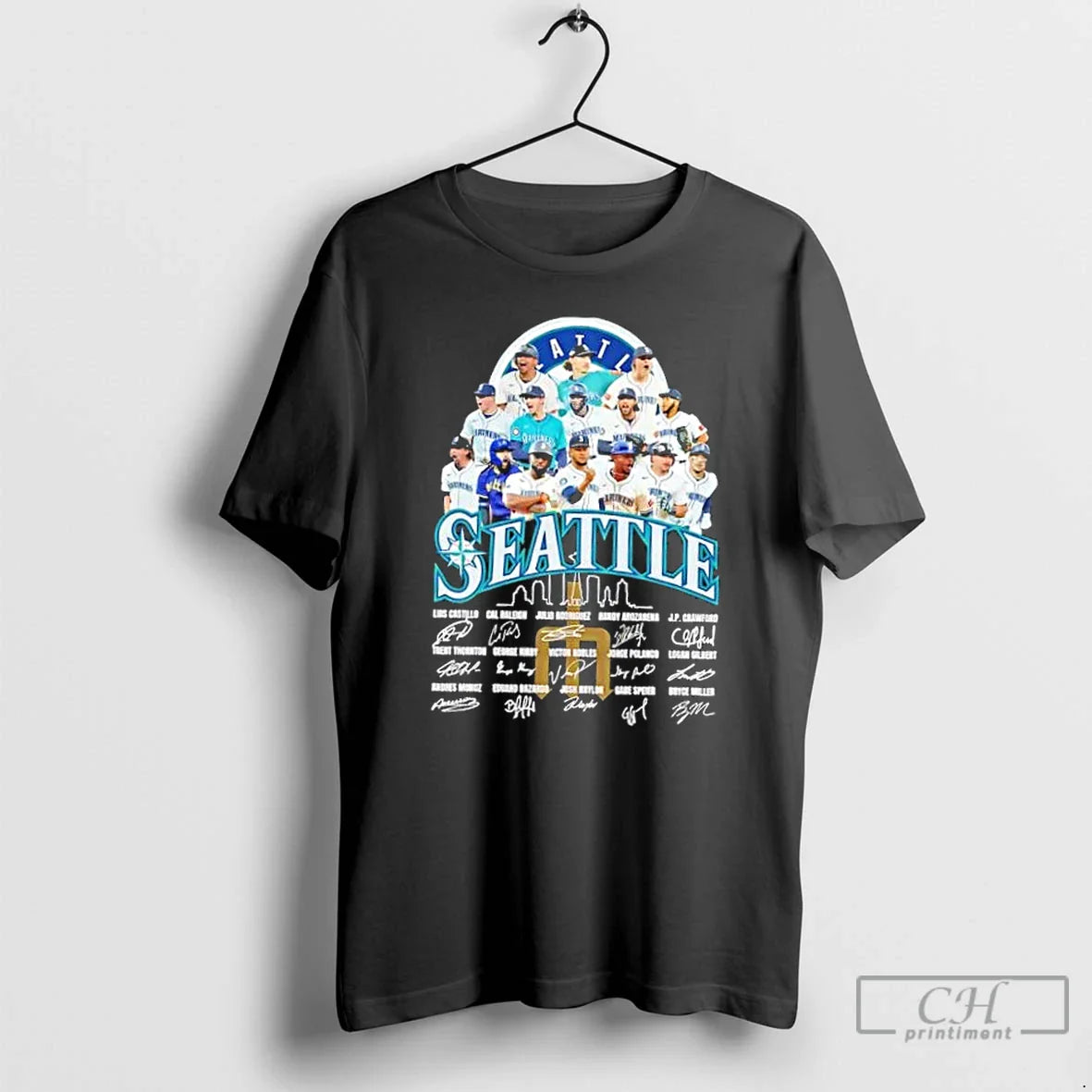 Seattle Mariners Luis Castillo And All Players Skyline T Shirts Tank