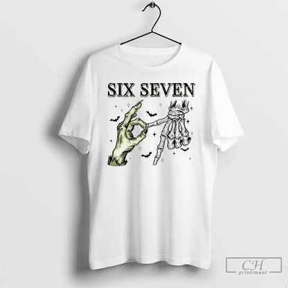 Six Seven 67 Skeleton Hands Halloween T Shirts Tank Top Retro Apparel