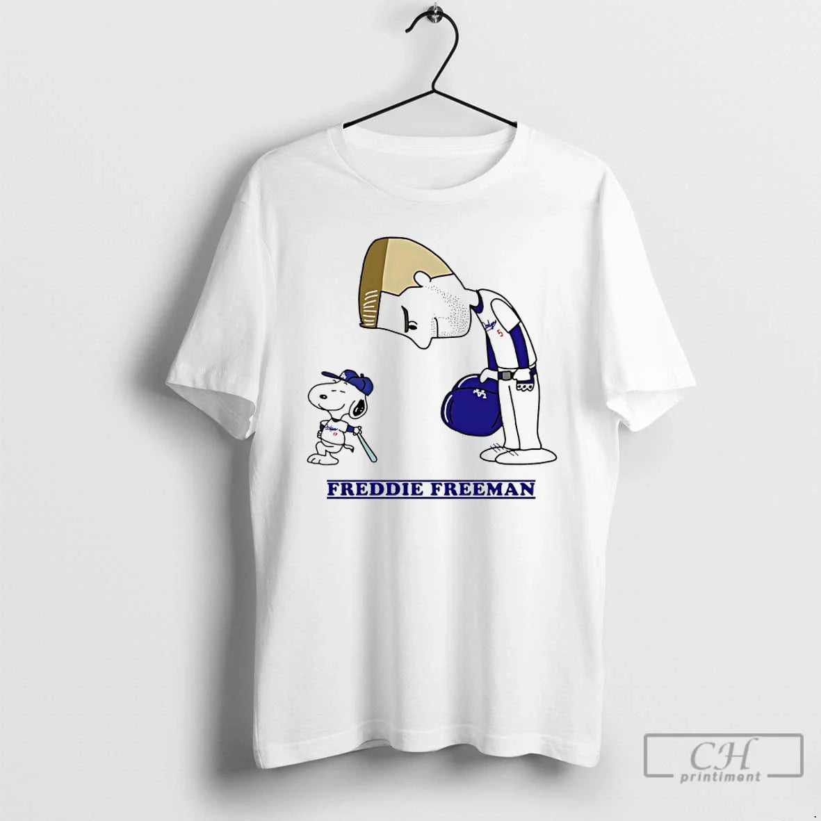 Snoopy X Freddie Freeman Los Angeles Dodgers Baseball T Shirts