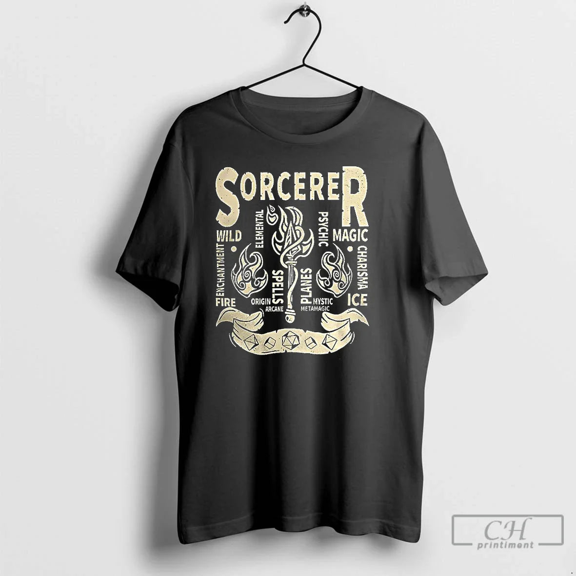 Sorcerer Grunge Dungeons And Dragons T Shirts Tank Top Authentic Look