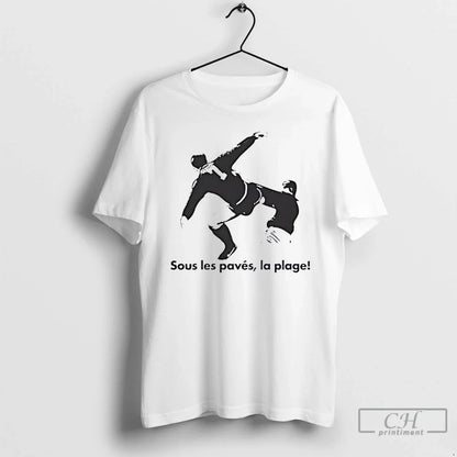 Sous Les Paves La Plage Kick Racism Out Football T Shirts TShirt