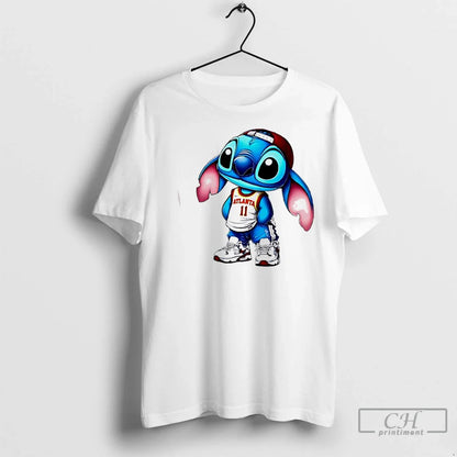 Stitch Wearing Atlanta Hawks Hip Hop Hoodie Unique Fashion