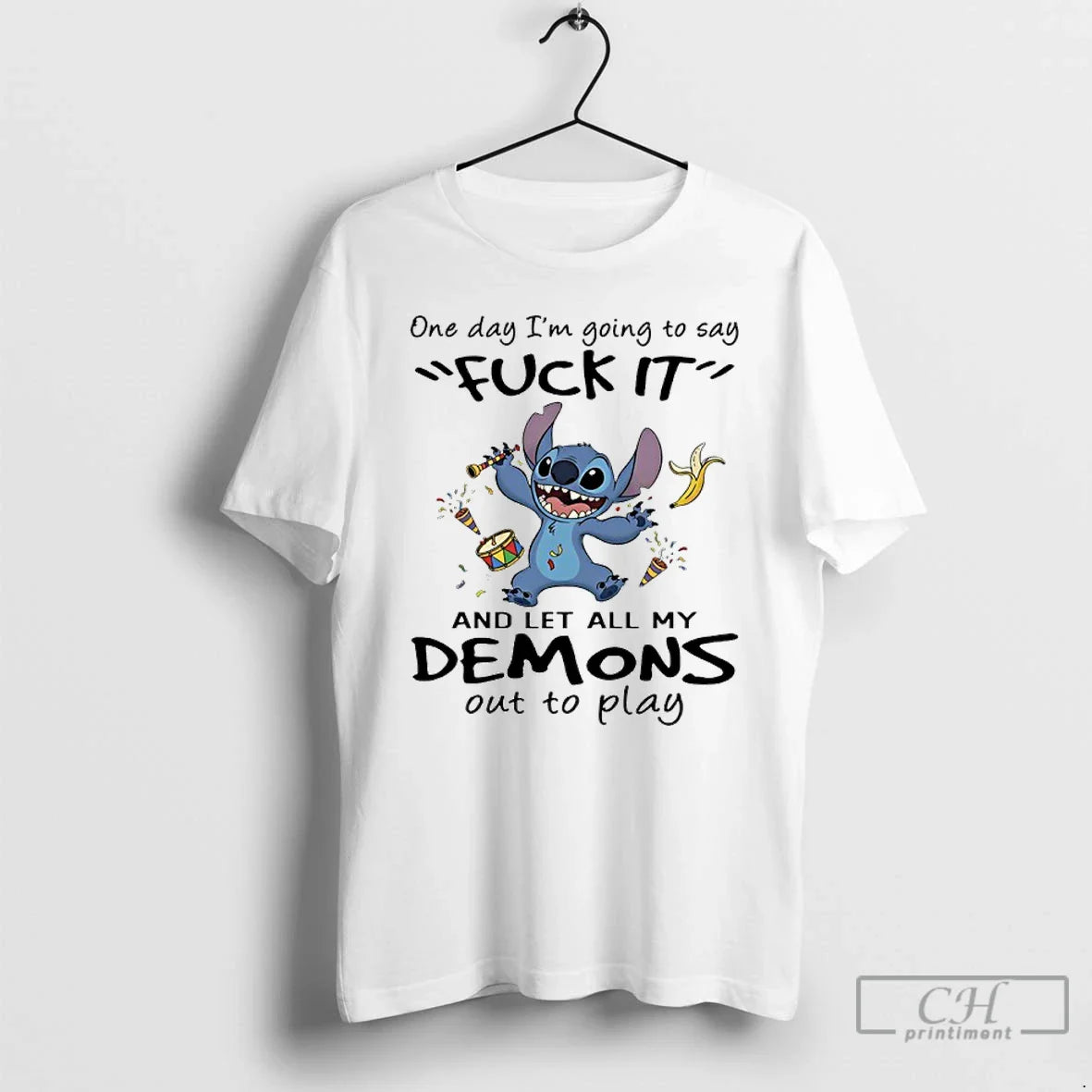 Stitch One Day Im Going To Say Fuck It And Let All My Demons Tank Top