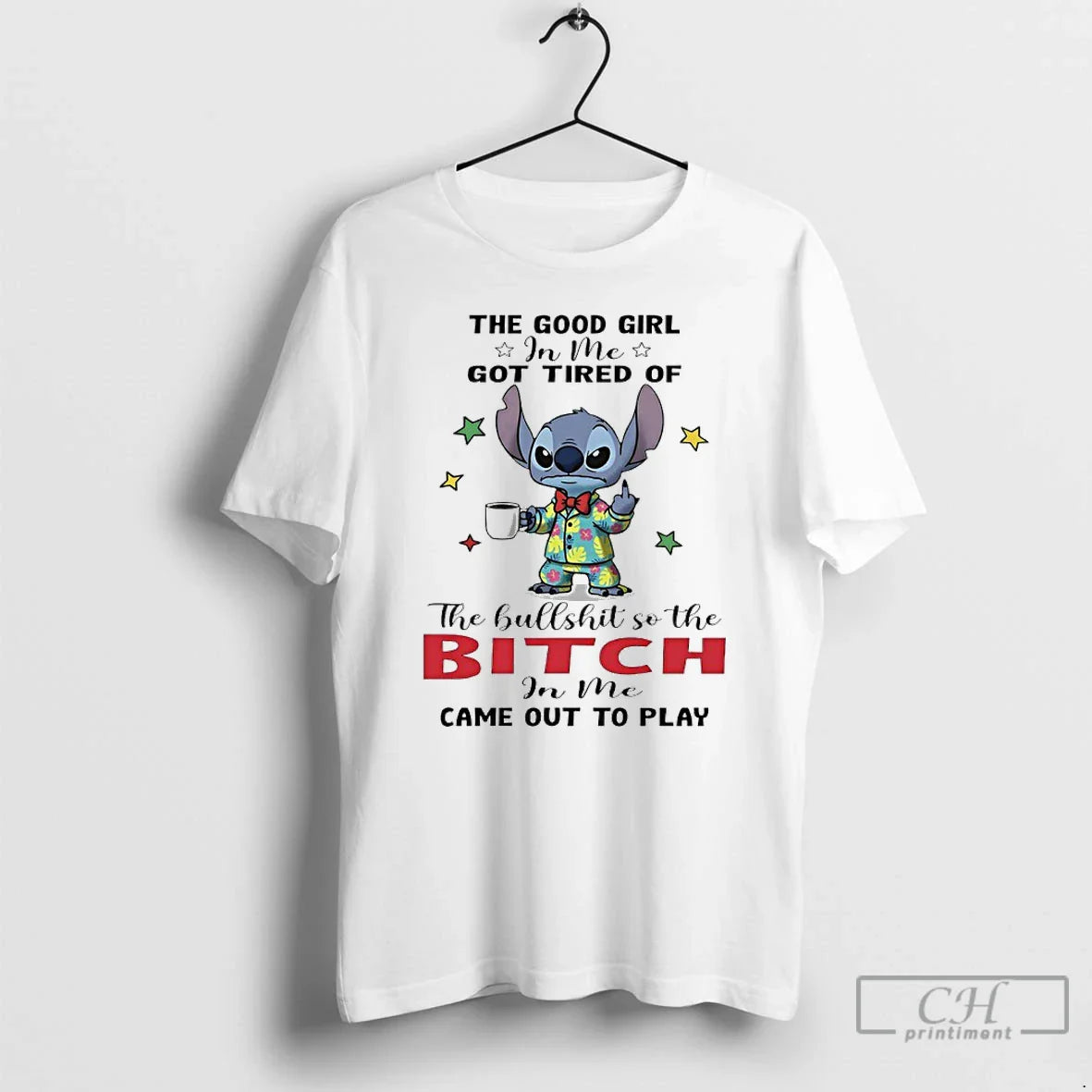 Stitch Good Me Got Tired Bullshit So Bitch Long Sleeve Trendy Art