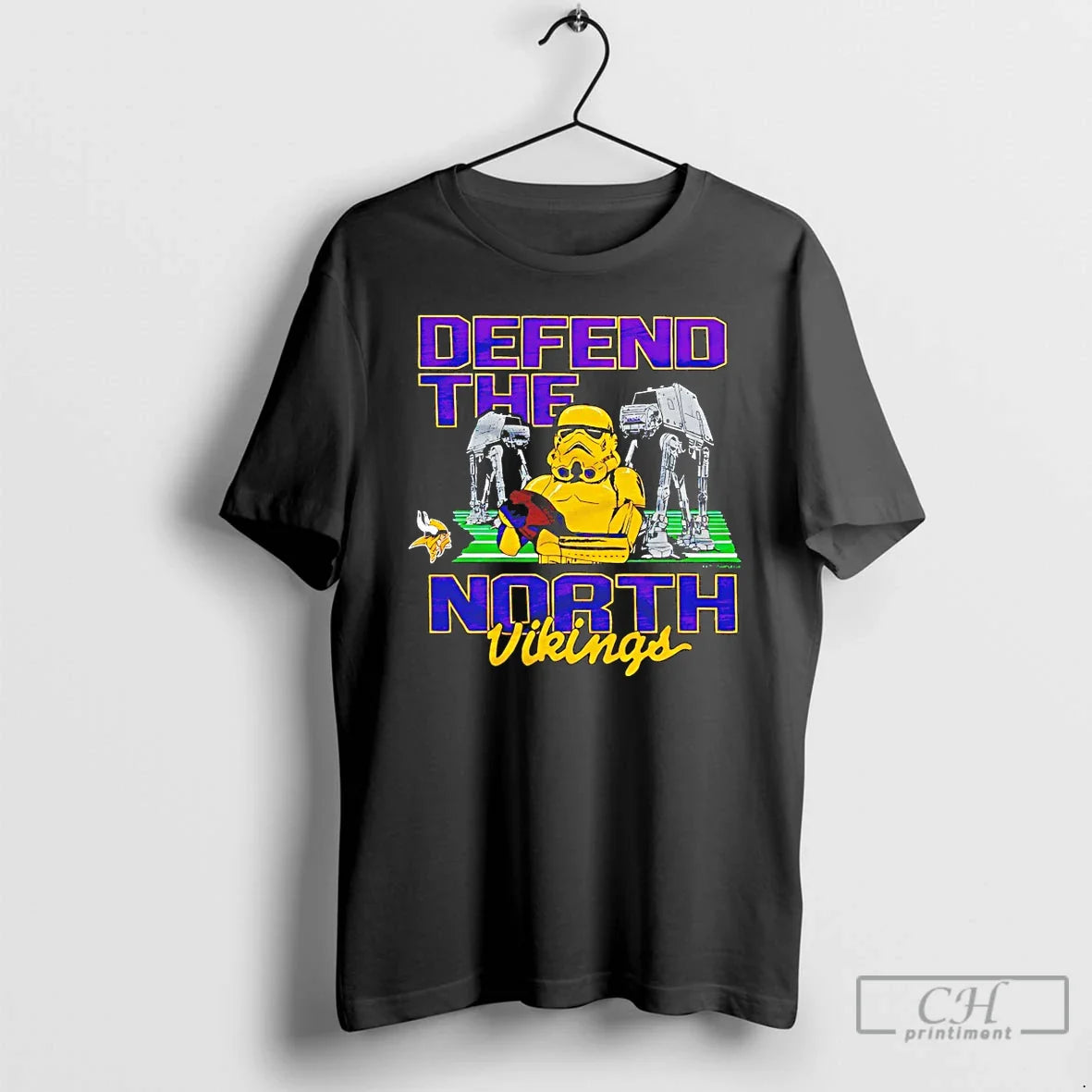 Stormtrooper And Walkers X Minnesota Vikings Defend North T Shirts