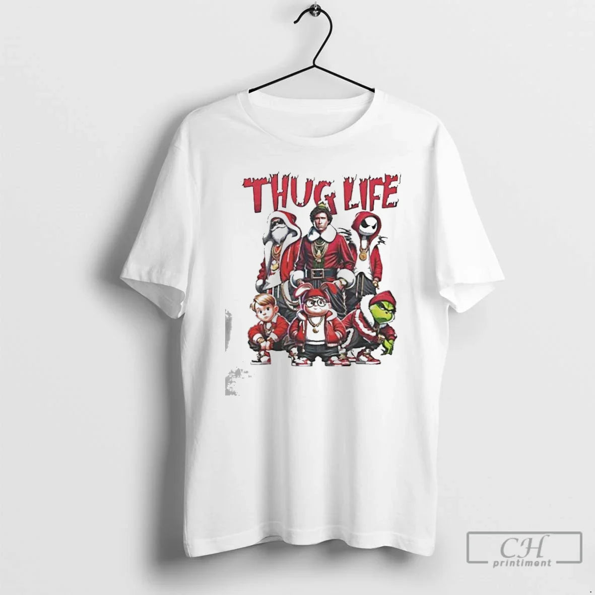 Thug Life Santa Grinch Friends 2025 T Shirts Sweatshirt Elegant Outfit