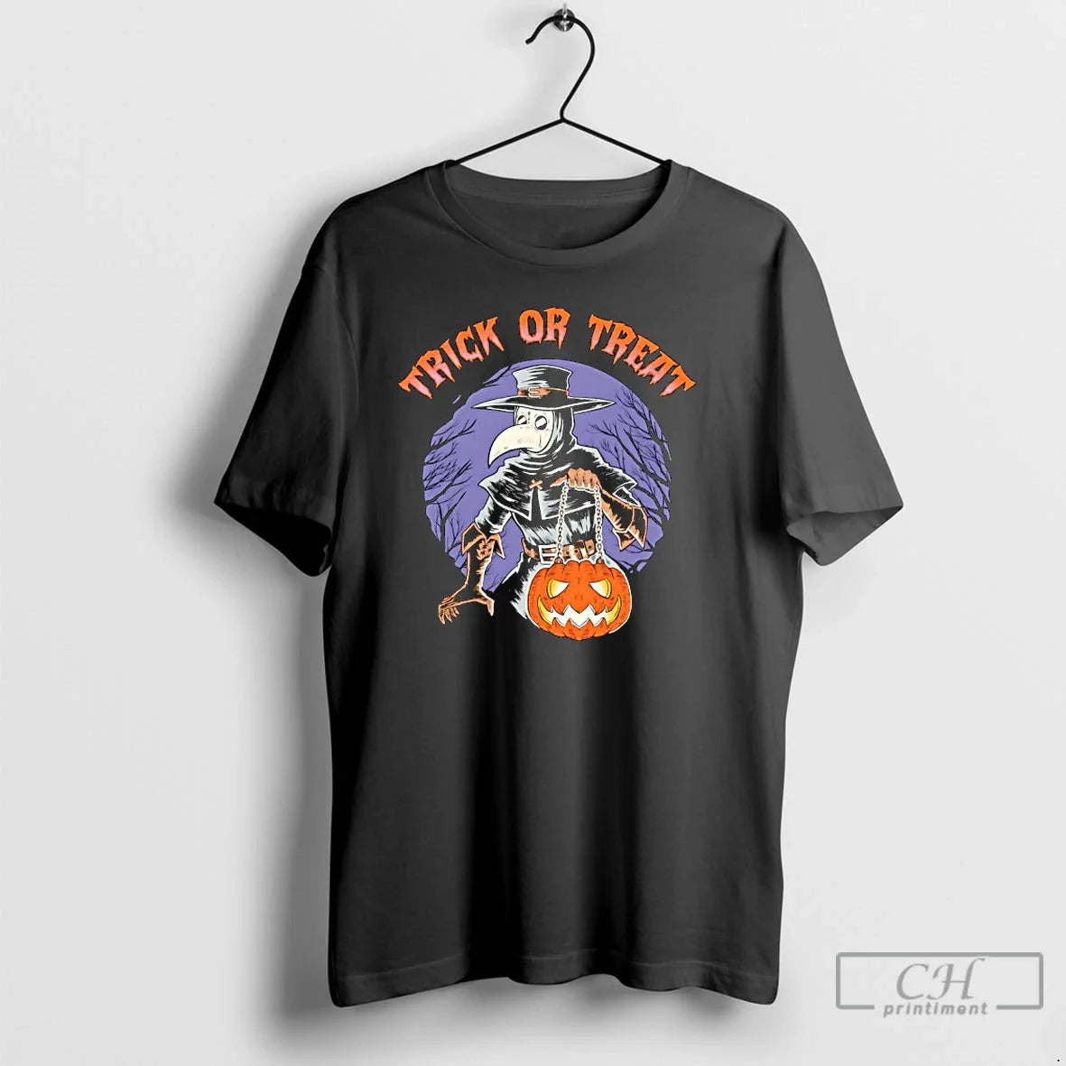 Trick Or Treat Plague Doctor Halloween T Shirts Tee Modern Apparel