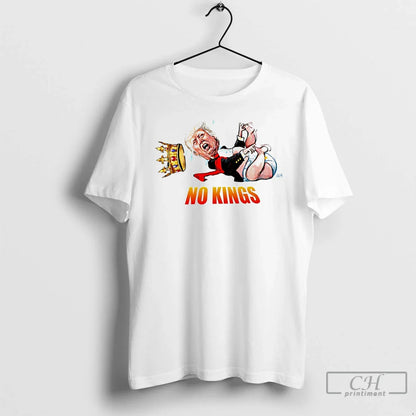 Trump King No Kings Caricature T Shirts Tee Trendy Look
