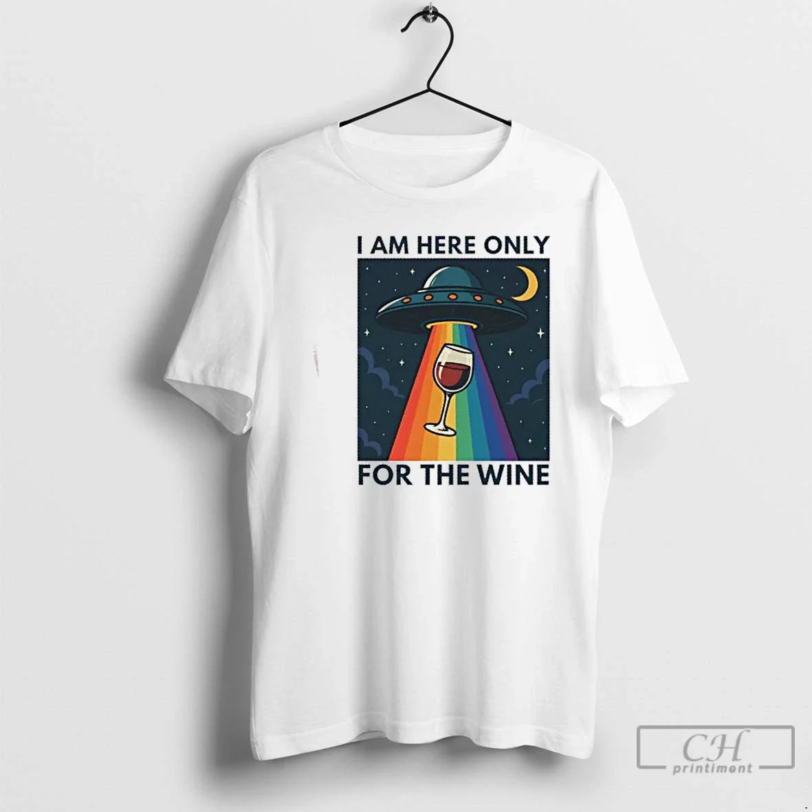 Ufo I Am Here Only Wine T Shirts Long Sleeve Elegant Design