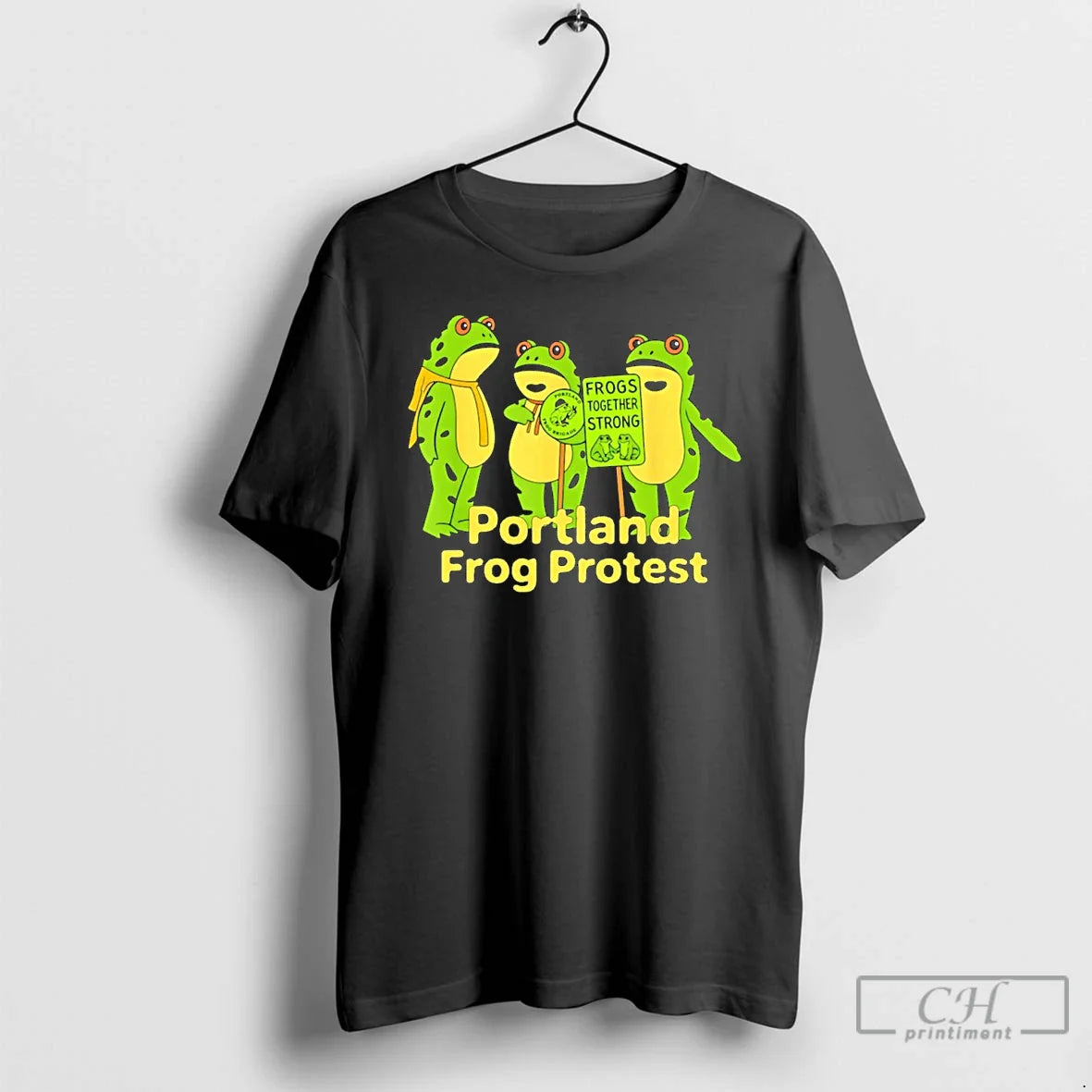 Portland Frog Protes Frogs Together Strong Anti Ice Anti Trump T