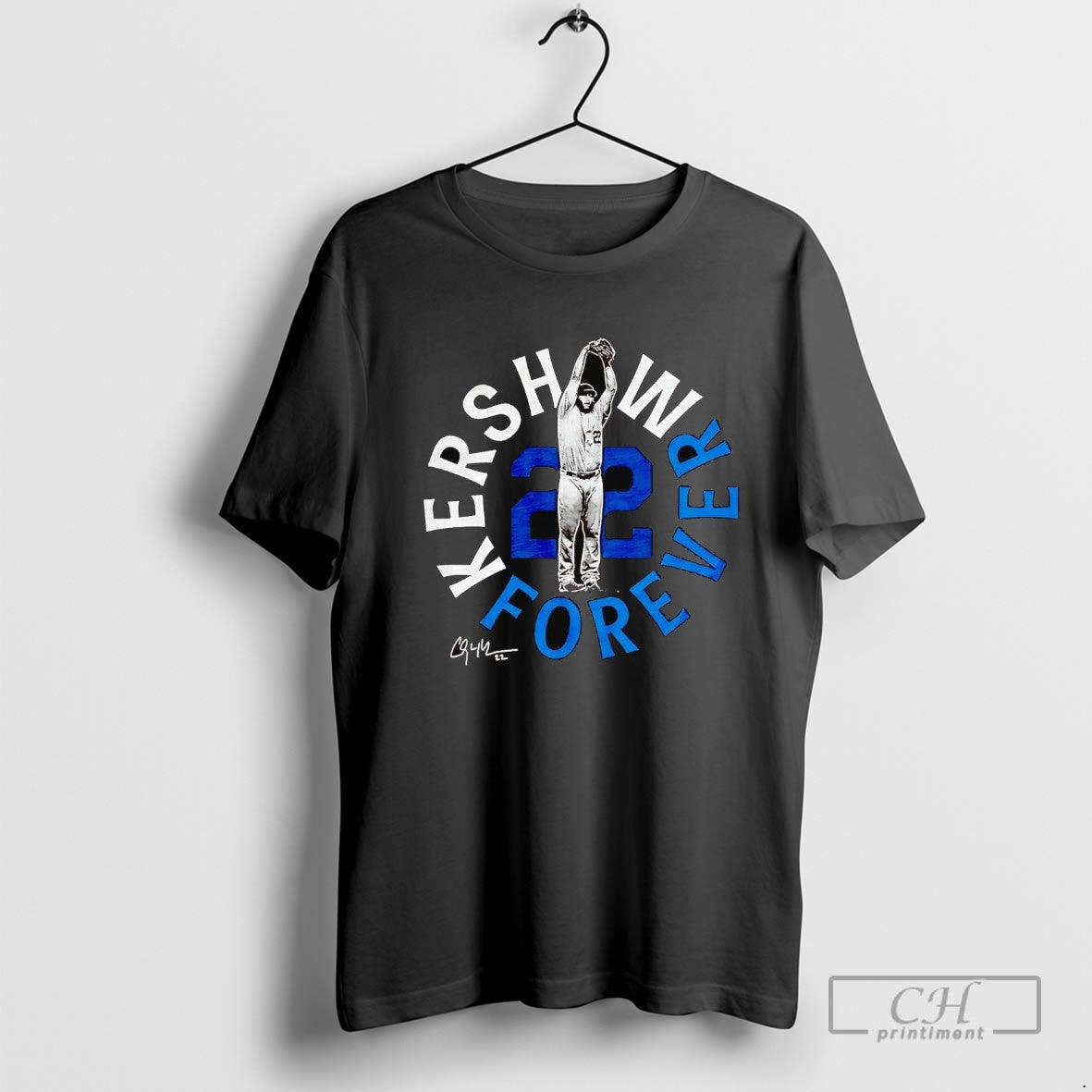 Clayton Kershaw Forever Legendary Career Signature Tee Authentic Art