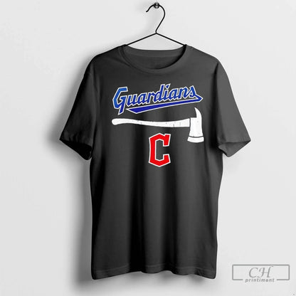 Cleveland Guardians Firefighter Application 2 Sided T Shirts Long