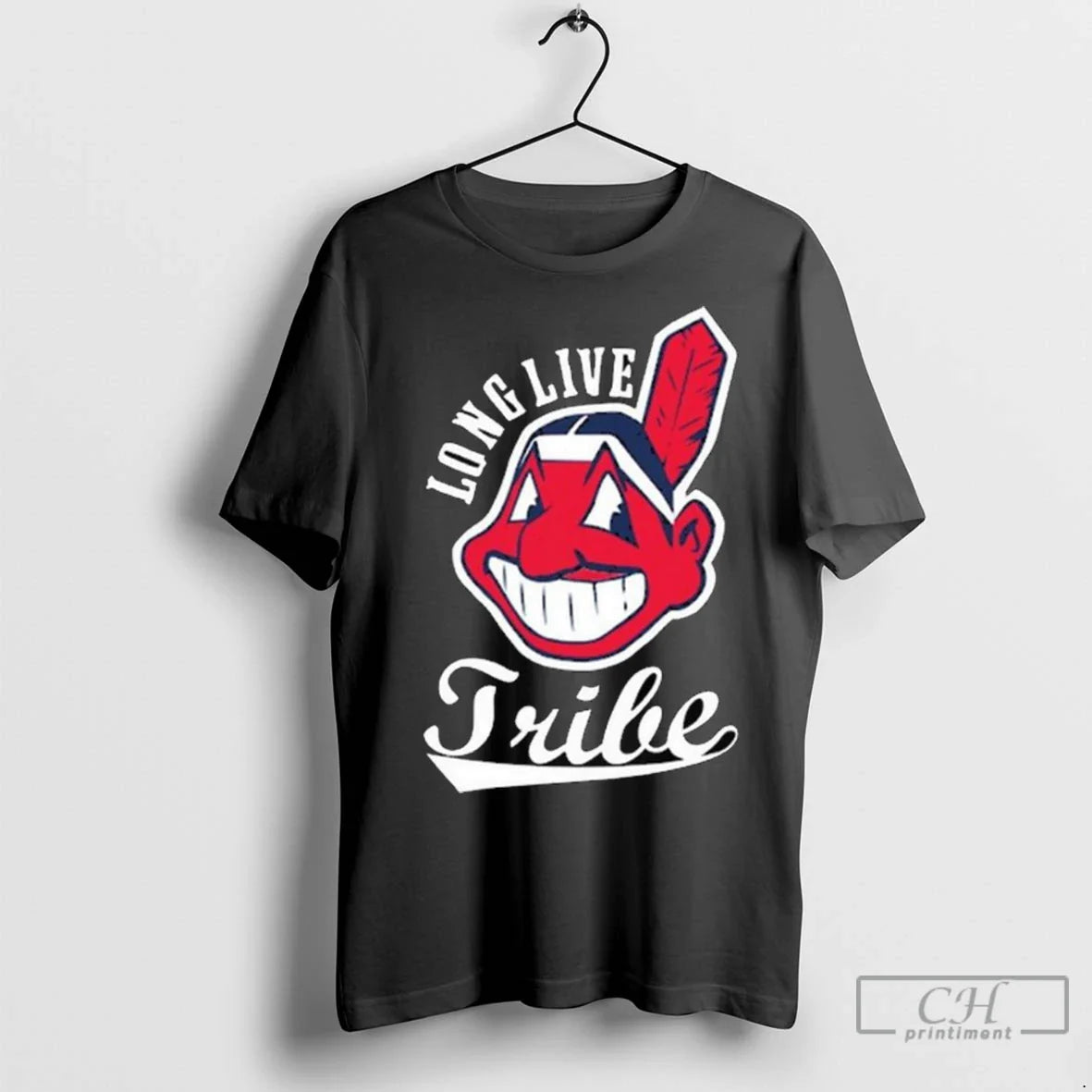 Cleveland Indians Long Live Tribe Long Sleve Tee Exclusive Design