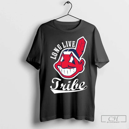 Cleveland Indians Long Live Tribe Long Sleve Tee Exclusive Design