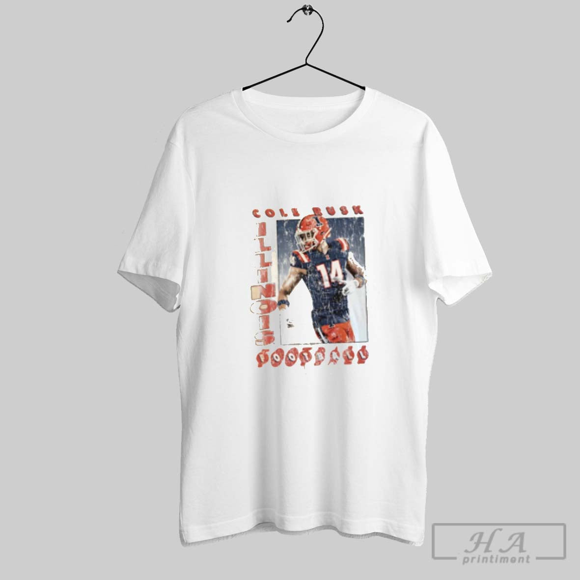 Cole Rusk Illinois Fighting Illini Illustrated Shirt Modern Outfit