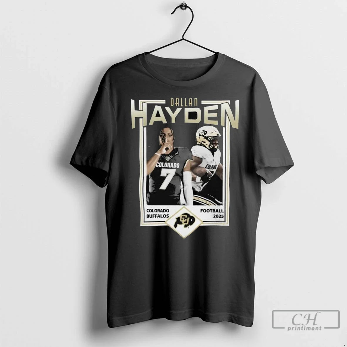 Colorado Buffs Merch Cu Football Dallan Hayden White Shh Long Sleve T
