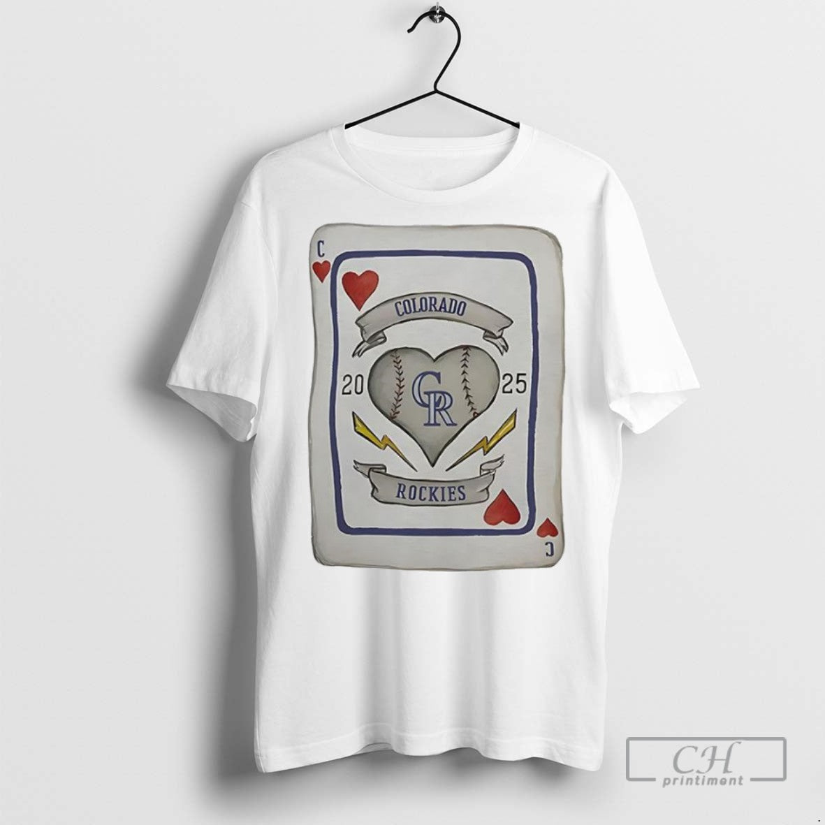 Colorado Rockies Basseball Card Heart X Tiny Turnip T Shirts Long