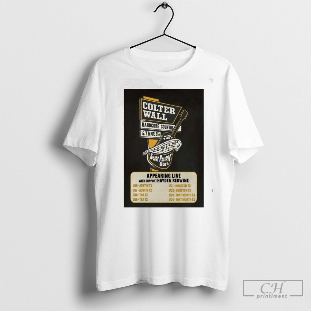 Colter Wall Hardcore Country Tunes Show Texas 2026 TShirt Classic