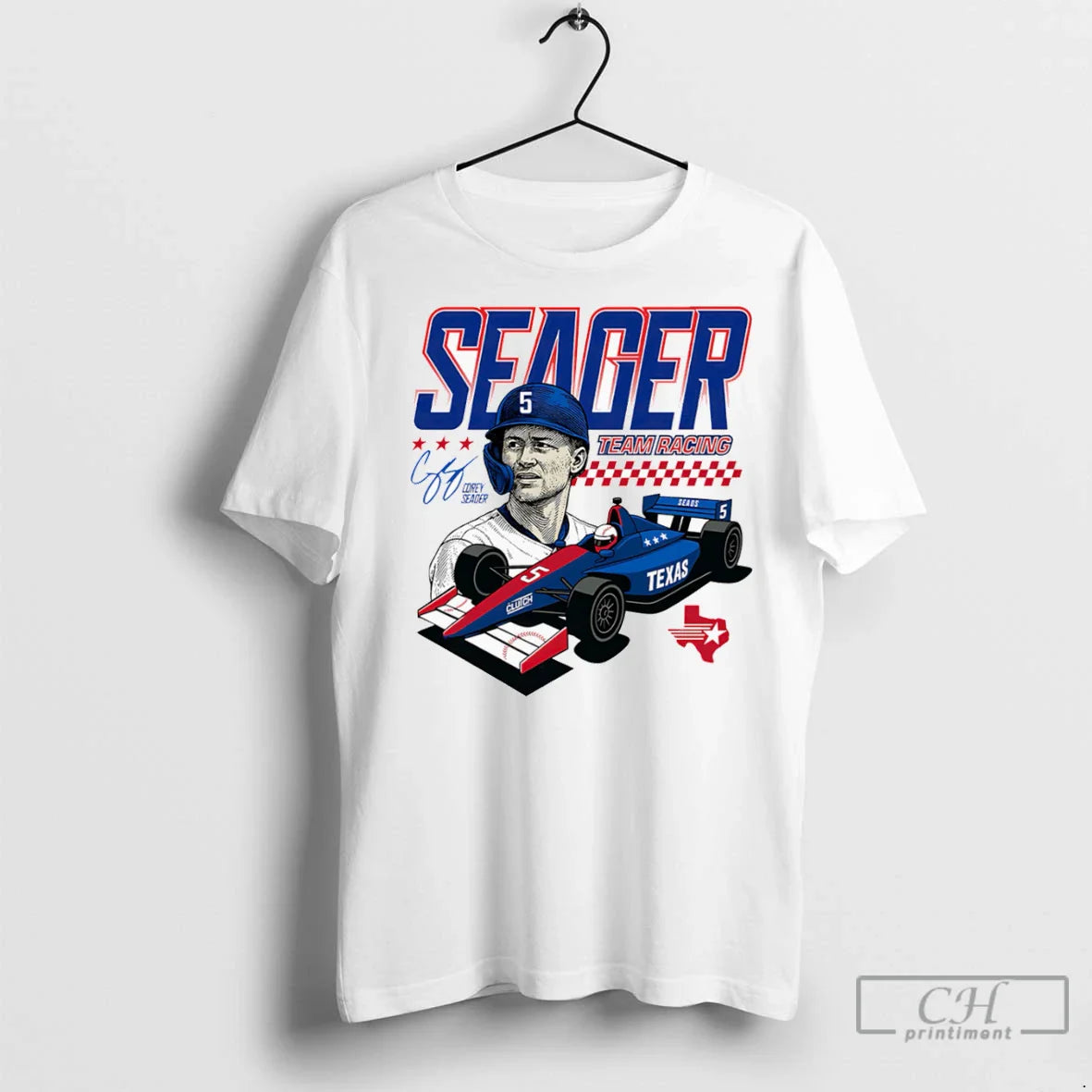 Corey Seager Team Racing T Shirts Hoodie Authentic Style