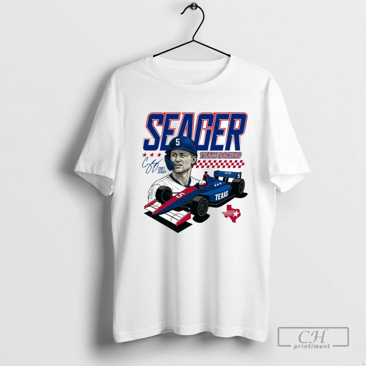 Corey Seager Team Racing Signature Texas Rangers Sweatshirt Exclusive