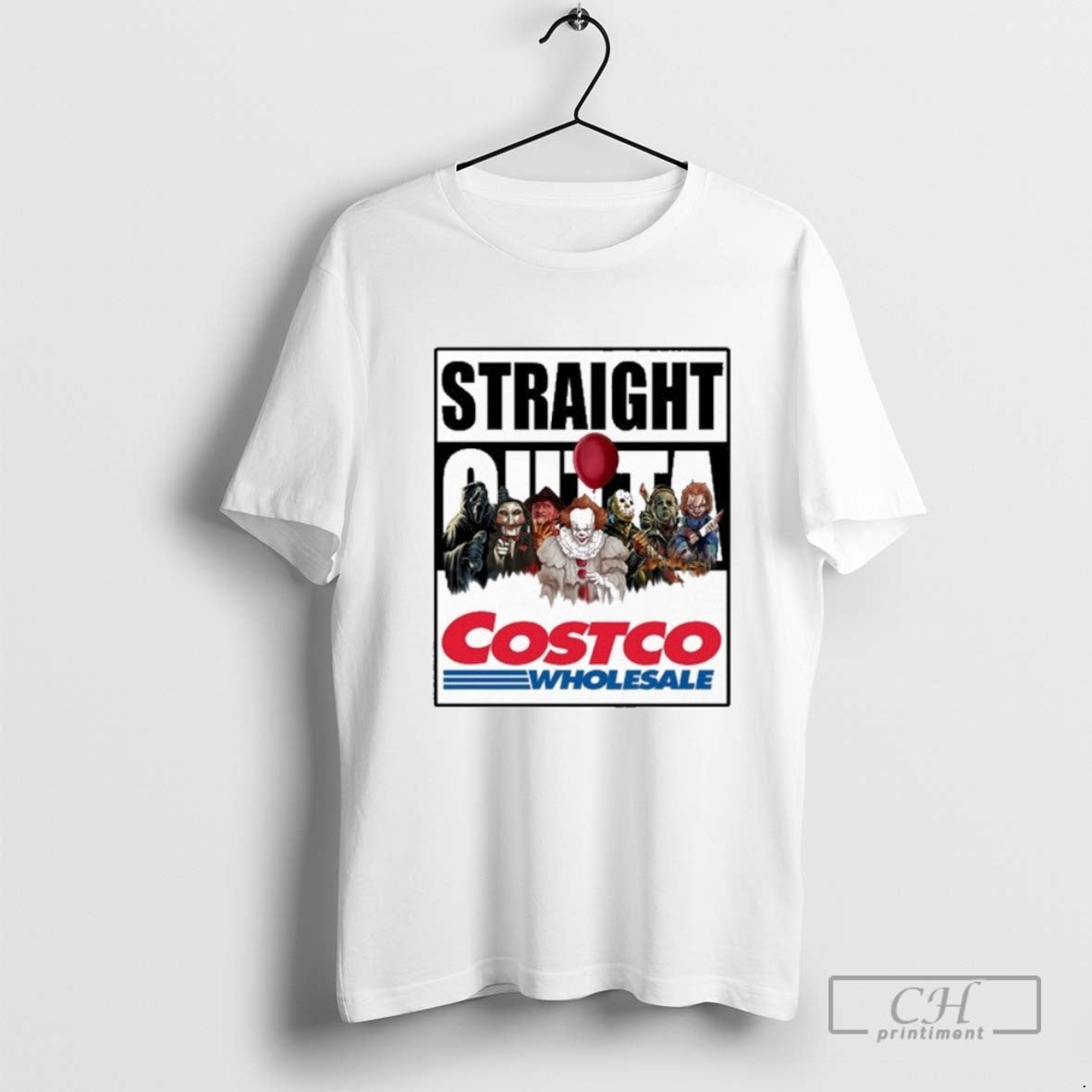 Costco Logo Straight Outta Horror Film Halloween Sweatshirt Vintage