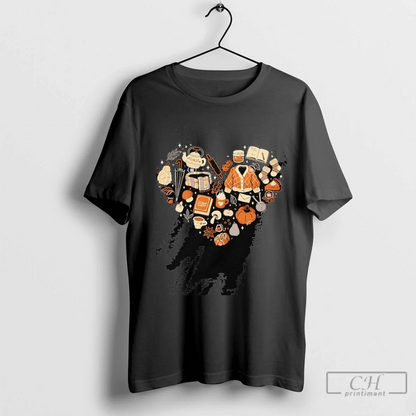 Cozy Autumn Heart Shirt Vintage Art