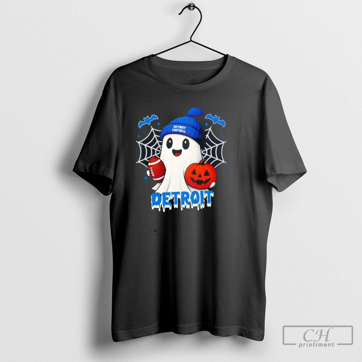 Ghost Football Detroit Lions Happy Halloween TShirt Exclusive Look