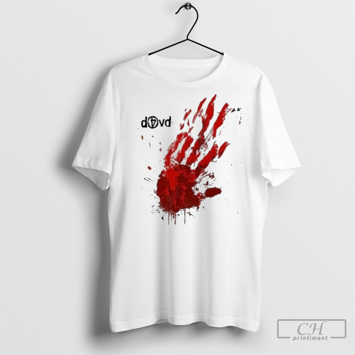 D4Vd Bloody Red Handprint Tank Top Elegant Style