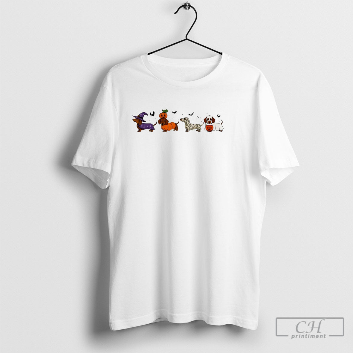Dachshund Halloween Ghost Spooky Shirt Retro Collection