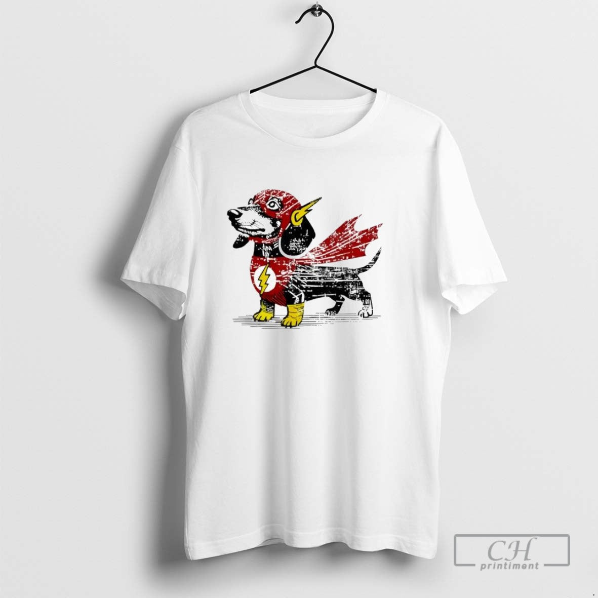 Dachshund Superhero Doxie Dog Comics Weenie Sausage Mom Ladies Shirt