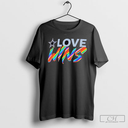 Dallas Cowboys Love Wins Pride TShirt Authentic Merch