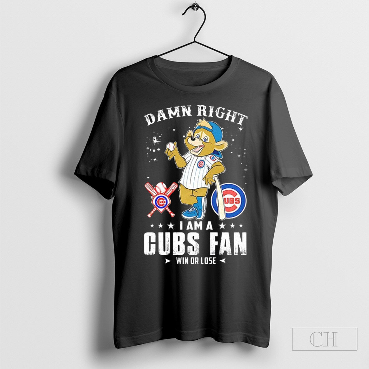 Damn Right I Am Cubs Win Or Lose Mascot TShirt Stylish Gift
