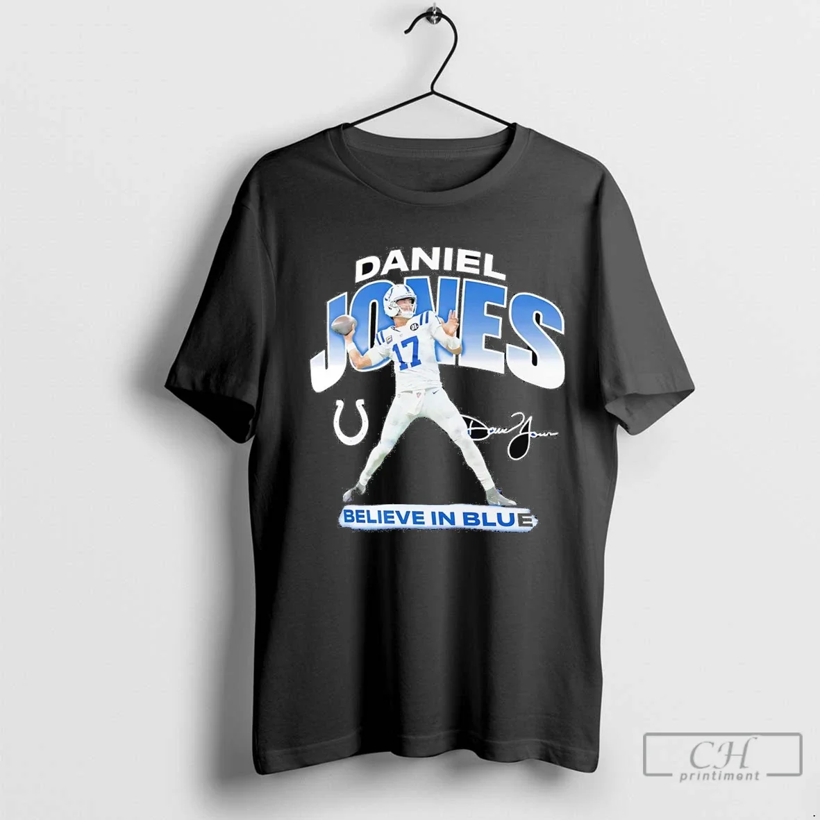Daniel Jones Believe Blue Signature Indianapolis Colts Sweatshirt