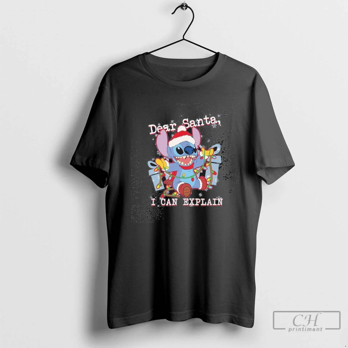 Dear Santa Stitch I Can Explain Shirt Retro Art