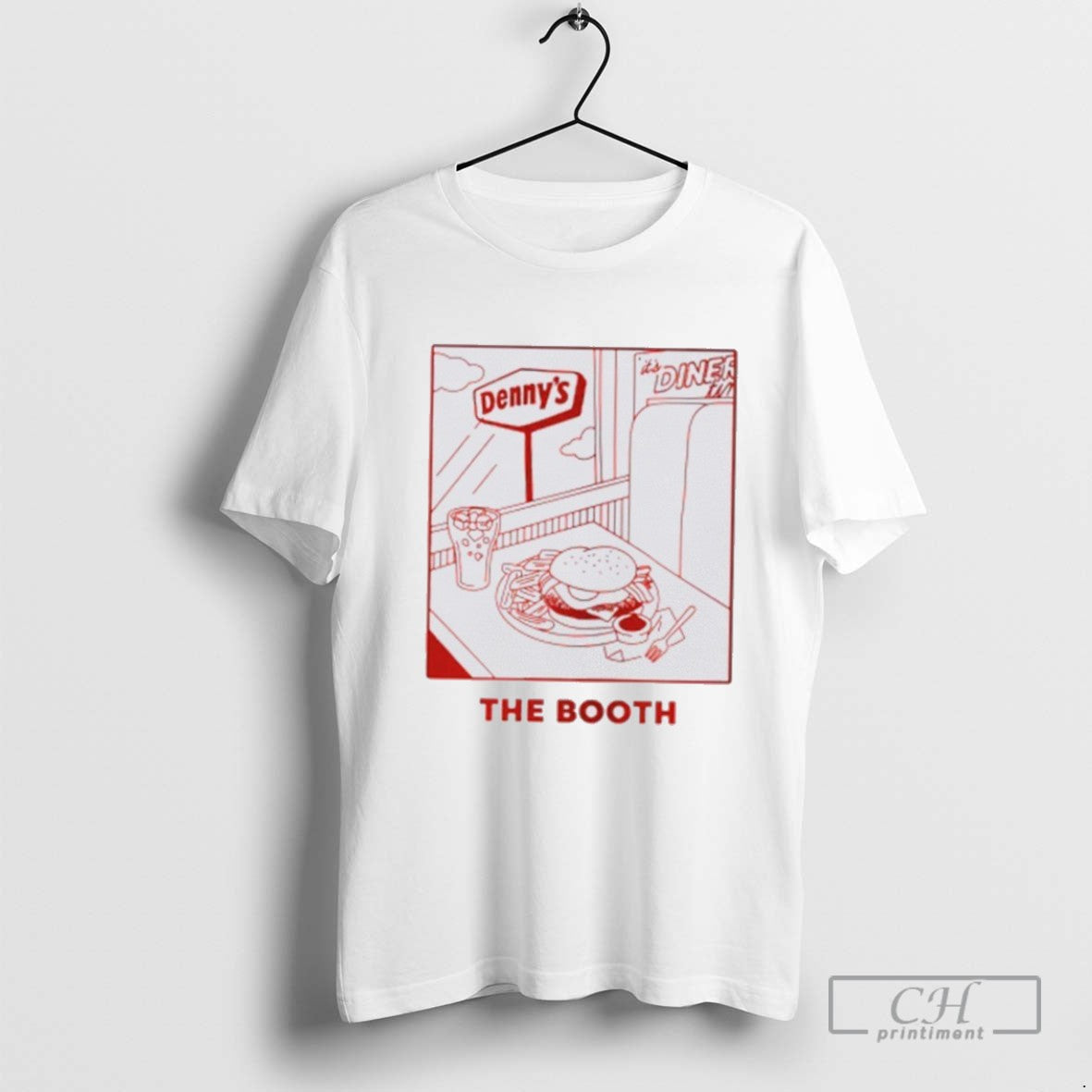 Dennys Diner Booth Sweatshirt Vintage Merch