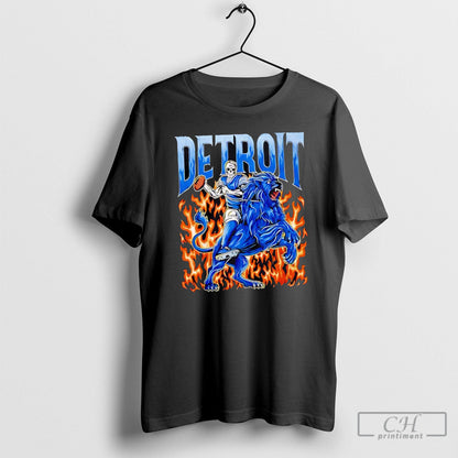 Detroit Football Skeleton Lions Tank Top Authentic Design