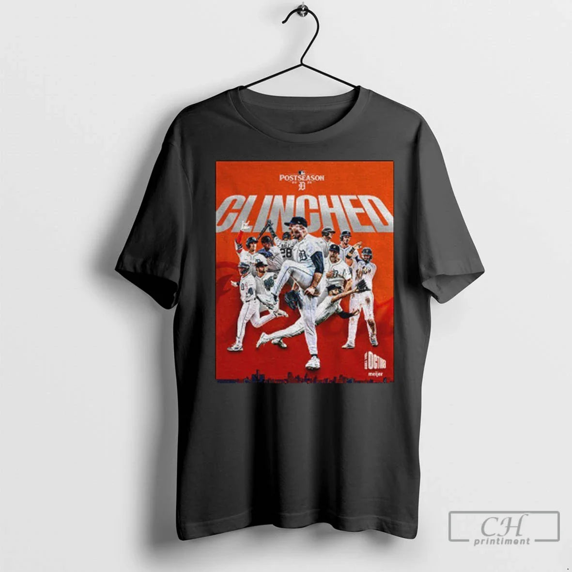 Detroit Tigers Clinched Postseason Built October Mlb T Shirts Long