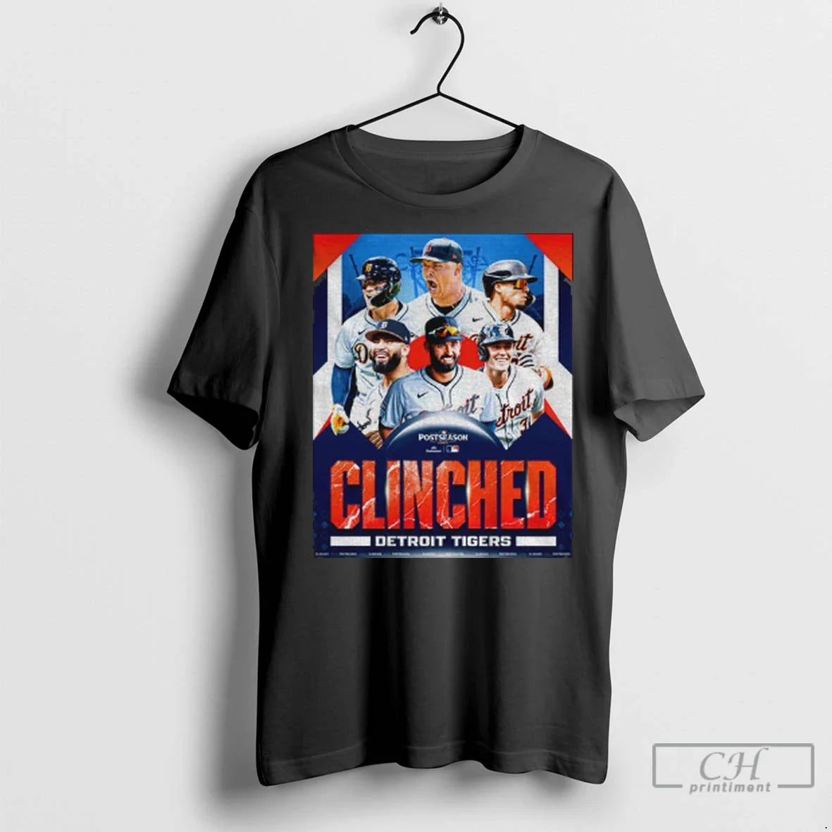 Detroit Tigers Clinched Postseason Mlb T Shirts Sweatshirt Authentic