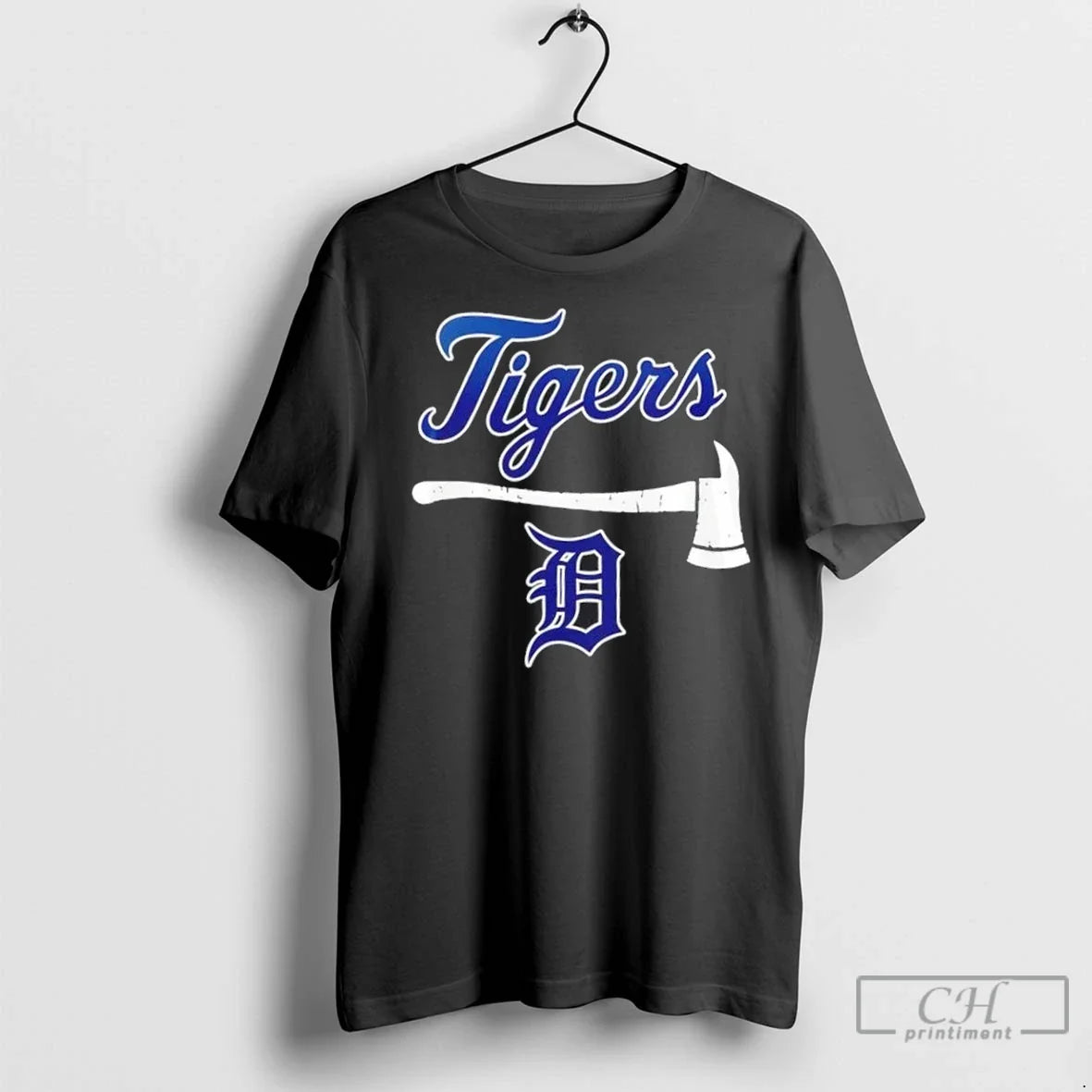 Detroit Tigers Firefighter Application 2 Sided T Shirts Long Sleeve
